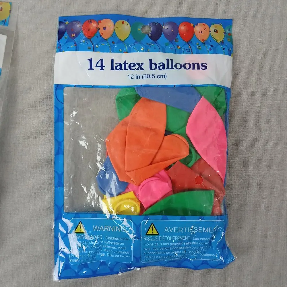 81 latex balloons multicolor new old stock 9